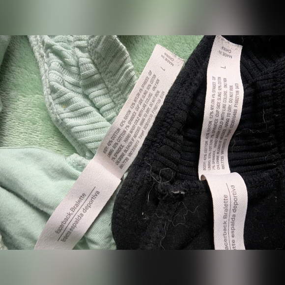 Auden Women's Nursing Bralette Mint Green And Black Large - Picture 3 of 6